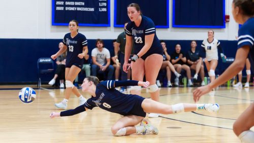 Rivier Raiders women's volleyball game