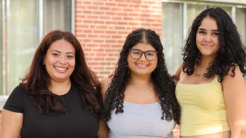 Rivier students smiling